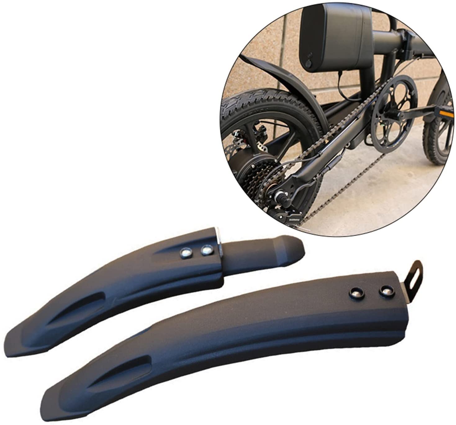 Garde-Boue pour vélo, Portable réglable 1 Paire Universel vélo Garde-Boue Universel Garde-Boue Robuste vélo Extension électrique Scooter Garde-Boue Compatible avec Moto