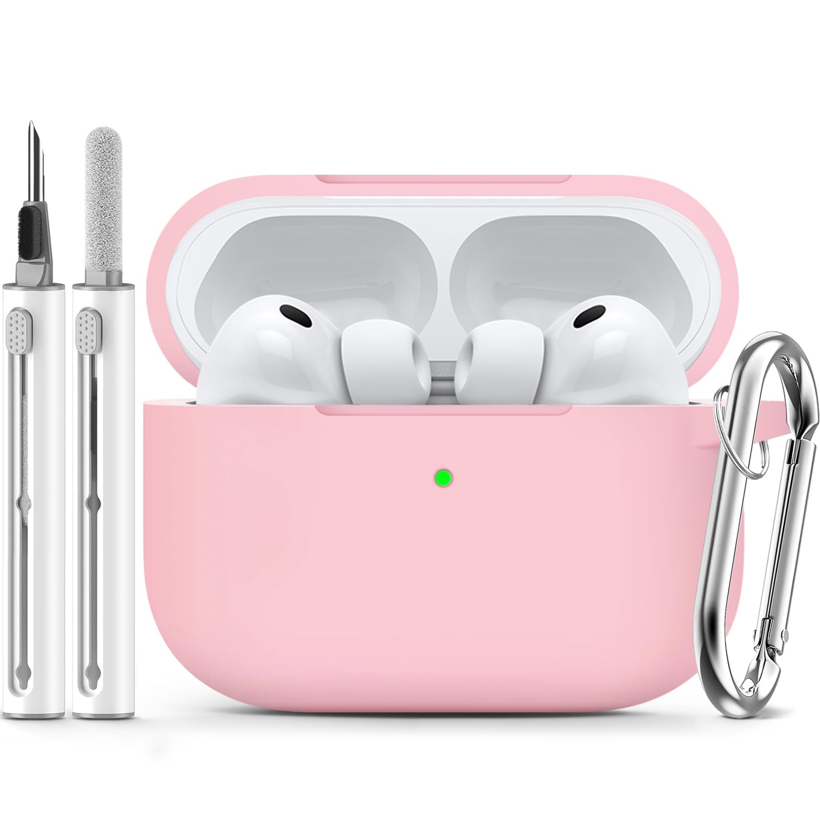 Inesore Compatible with AirPods Pro 3 Case with Cleaning Kit, Silicone Protective Case Cover for Apple Air Pods Pro 3rd (2025), Unisex Design - Black — view 62