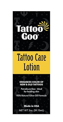 Miniatura 6 de Tattoo Goo Loción de cuidado posterior hidratante para la piel calmante y iluminadora de color tratamiento curativo con aceite de oliva oro Healix