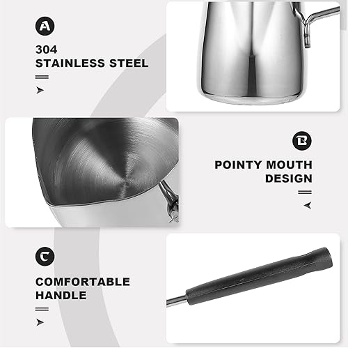 Miniatura 5 de Cabilock Tire de la taza de la flor de la jarra de espuma de la leche de la taza de leche espesada tazas de café italiano calentador de café de la