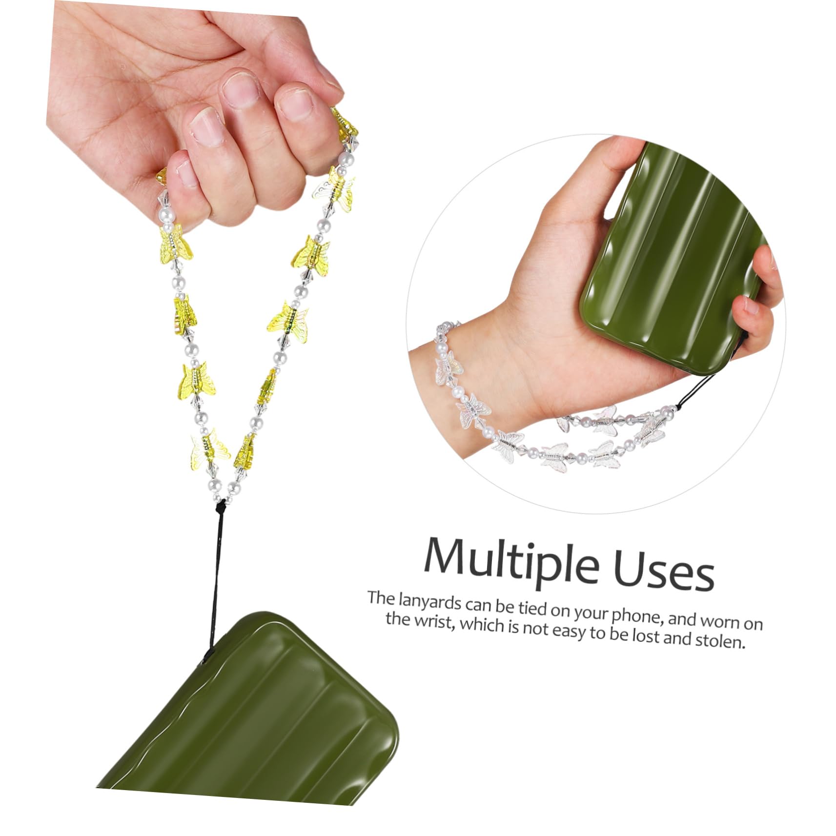 Cordón De Teléfono Móvil Con Abalorios Decoración De Teléfonos Mochilas 4 Piezas X 4