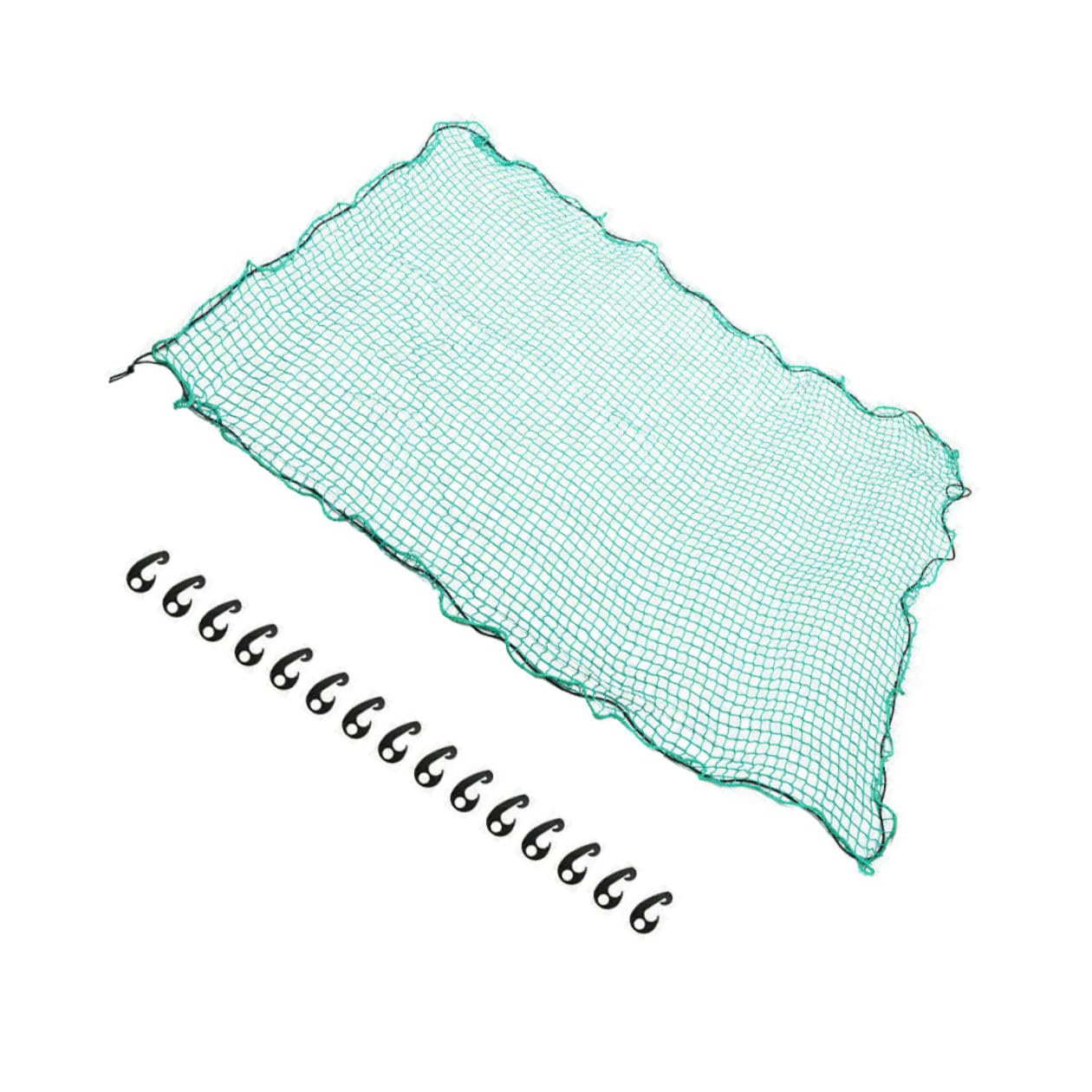 Abaodam Rete di Carico in Nylon per Camion e Rimorchio con Corde Elastiche e 15 Ganci, Resistente All'abrasione, per Trasporto Sicuro e Protezione Bagagli