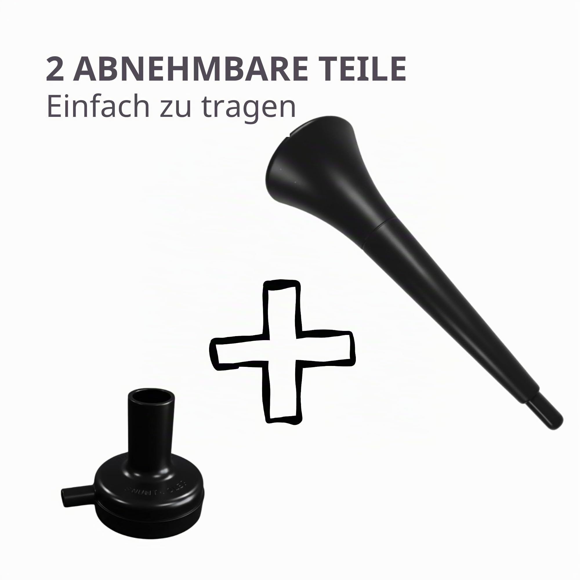 3er-Pack Vuvuzelas aus widerstandsfähigem Kunststoff. Animationstrompeten für Fußball und Sportveranstaltungen. Hupe extremer Lärm 120 DB. Accessoires für Sportfans