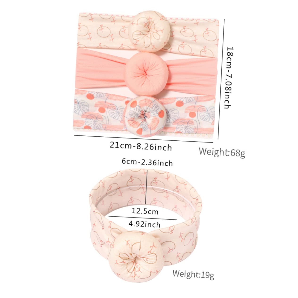 Toyvian 12stücke Teiliges Stirnband Mit Donut- Für Neugeborene Und Kleinkinder Und Dehnbar Für Partys Geburtstage Und Alltag