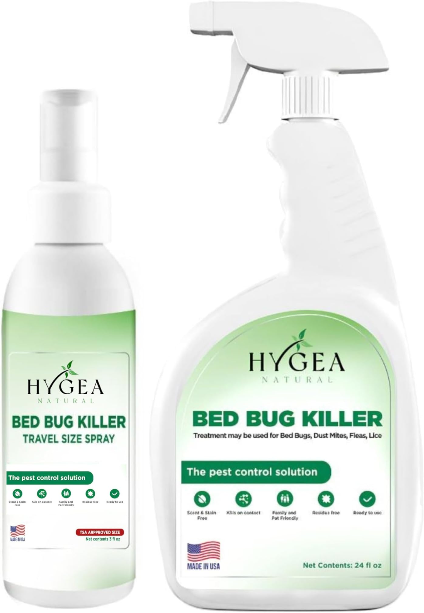 Lice and Bed Bug DIY Kit- Non-Toxic, Odorless,Safe for children and pets, All water safe surfaces - Includes Bed Bug Spray and Bedbug Travel Spray TSA approved size