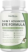 Vista 1 de Fórmula avanzada 14 en 1 para los ojos – Suplemento de vitaminas y minerales para los ojos con luteína, zeaxantina, zinc y extracto de arándano