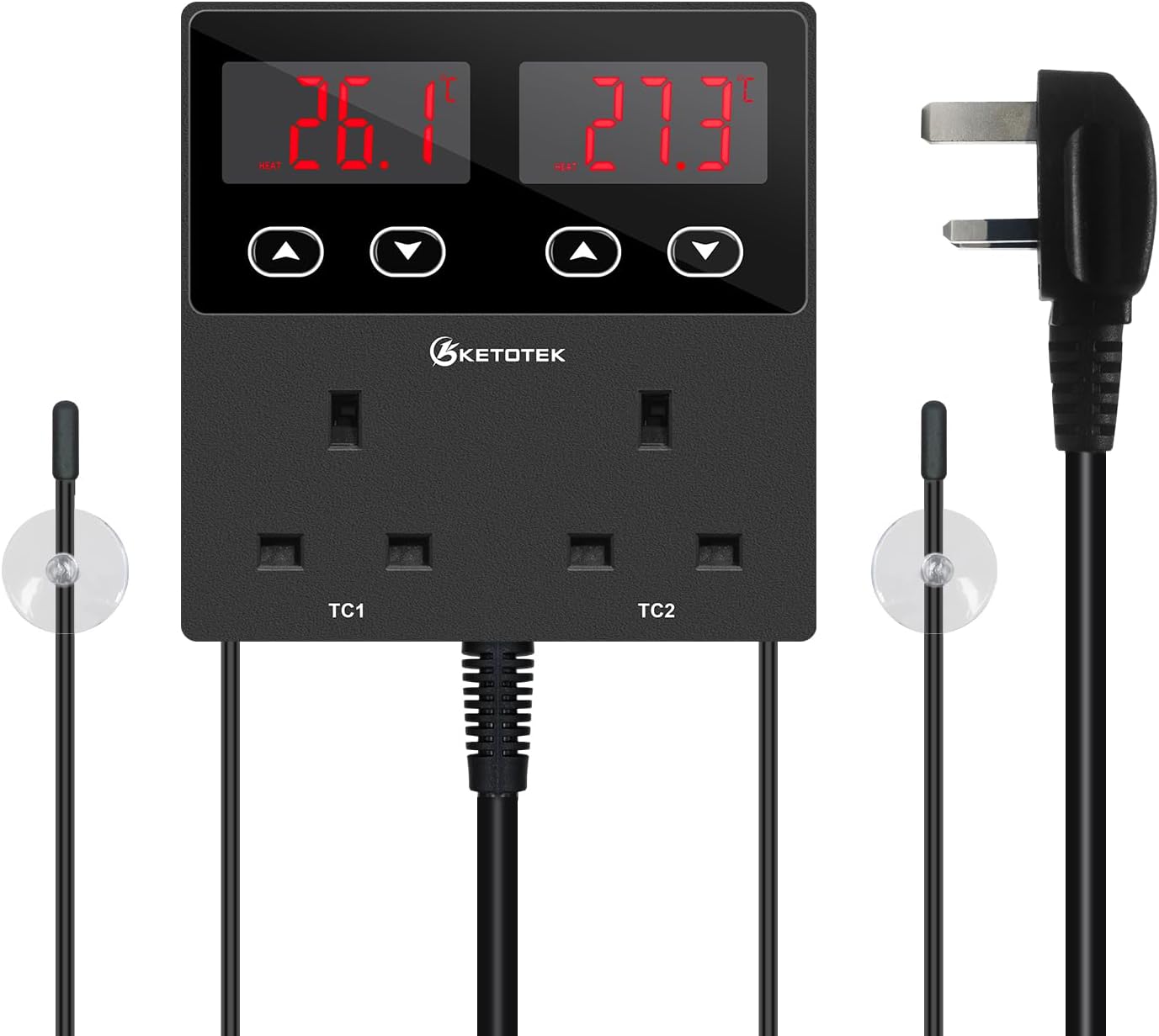 Picture Idea: Ketotek Kt99Pro Dual Digital Reptile Thermostat Plug Temperature