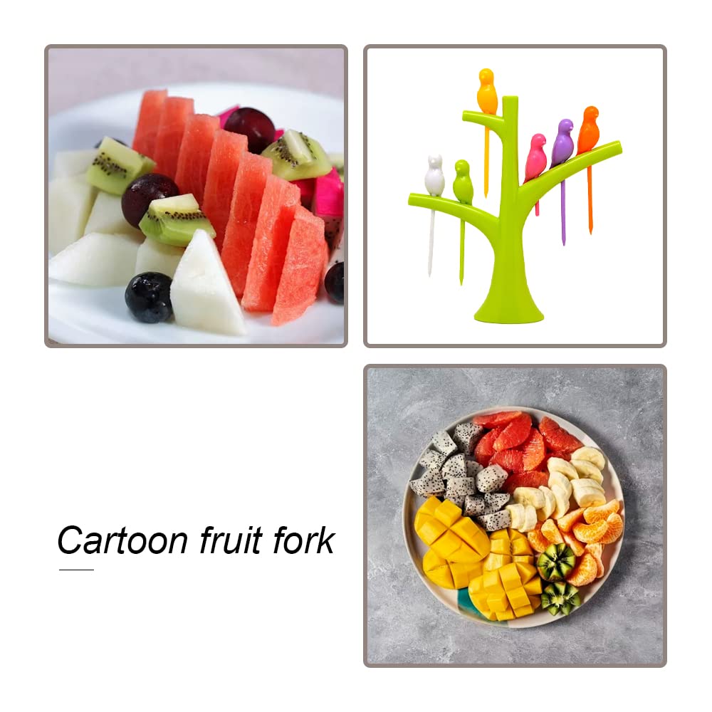 36 Pcs Animal Food Picks For Kids, Cute Cartoon Animal Fruit Food