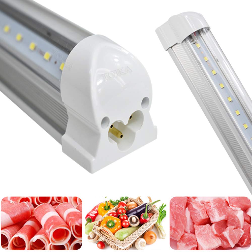 TOIKA【25本セット】 LED蛍光灯 生鮮食品照明用 (透明カバー)T8 器具一体型 直管 蛍光灯交換 LEDライト led蛍光灯 生鮮魚介類・水産加工品 食品照明用 TOIKA独占販売 2年保証 (90cm - 消費電力30w) 【実際納期:購入後3〜8日で到着】