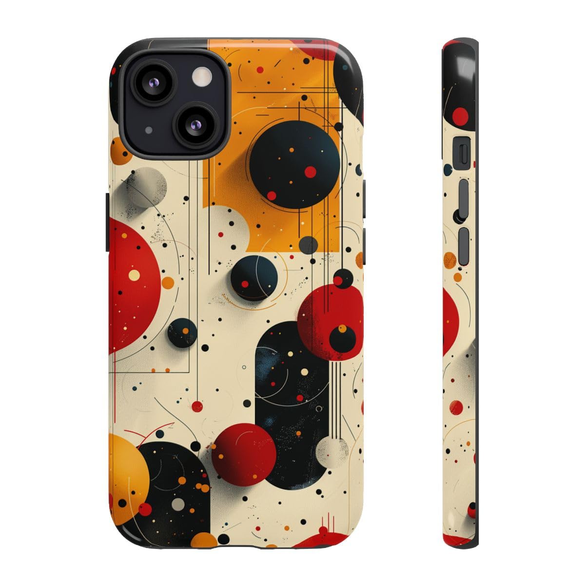 Coque géométrique iPhone 13 rigide haute brillance au fini premium - 3