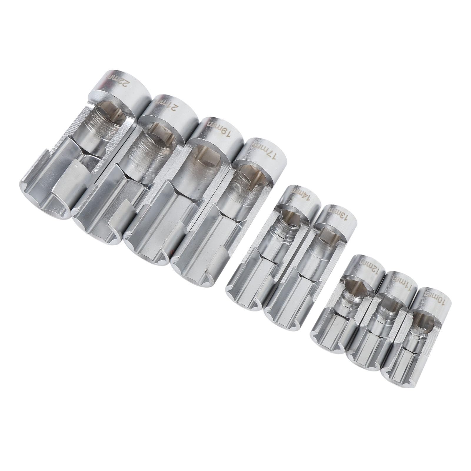 FTVOGUE Set di 9 Bussole per Carburante, Chiave per Iniettori in Acciaio CRV per Riparazioni Automobilistiche, Facile Accesso Alle Linee ABS e Ai Tubi del Carburante