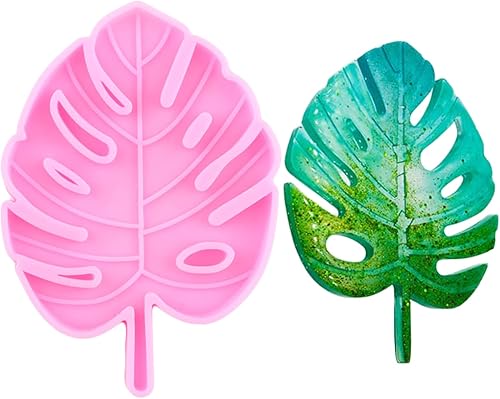Miniatura 4 de Molde de silicona de hojas tropicales, moldes de hojas de Monstera para fondant, molde de caramelo de hojas de helecho para decoración de pasteles,