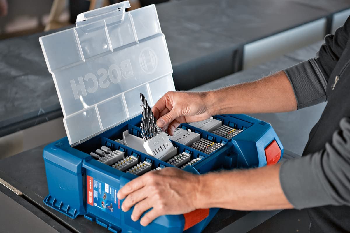 Bosch Professional 18V GSB 18V-28 - Taladro Percutor Batería (63 Nm, 1900 rpm, 2 baterías 2.0 Ah y 4.0 Ah, maletín Pick & Click, 100 acc.) - Amazon Exclusive