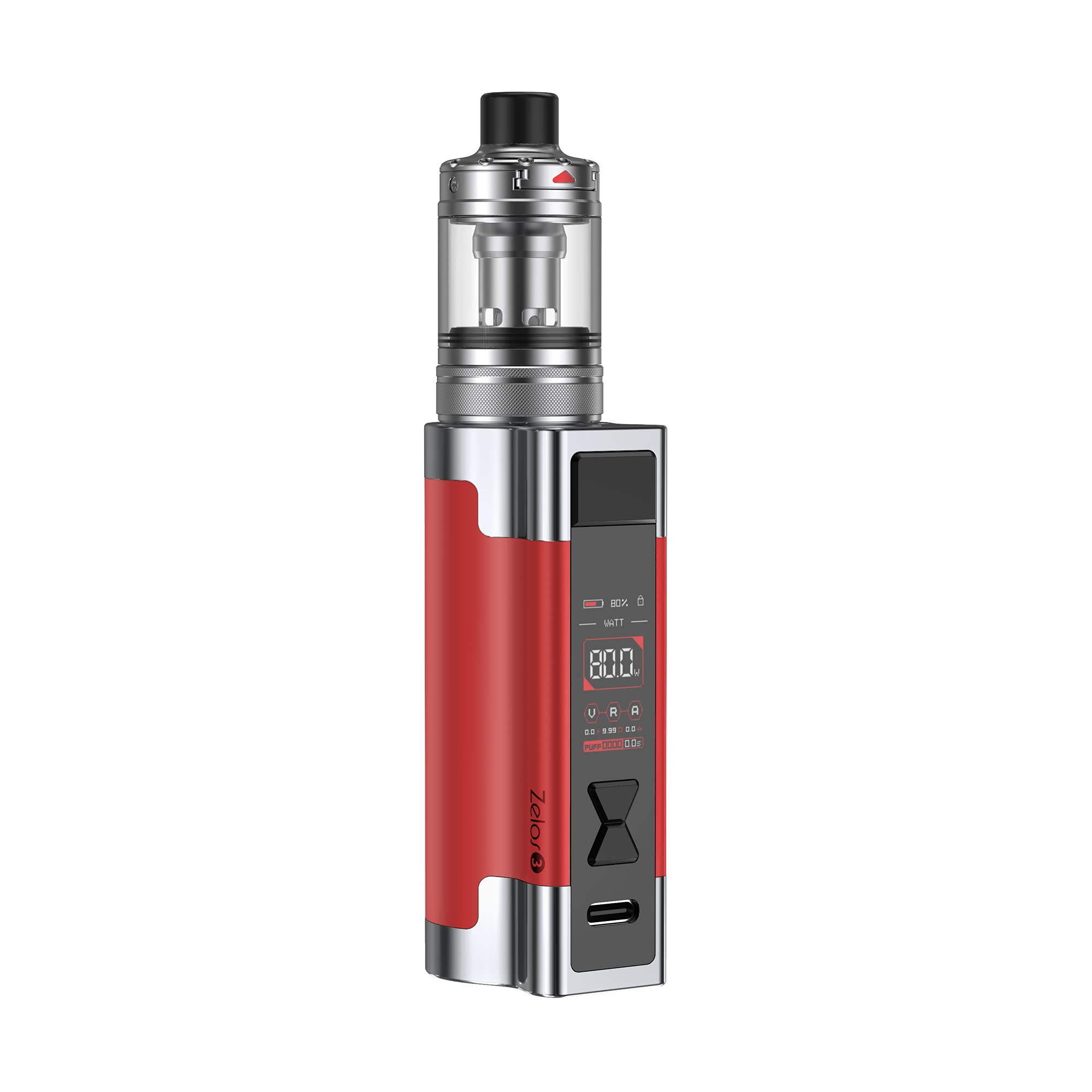 aspire Zelos 3 Nautilus Kit, 3200 mAh, 4,0 ml, 24 mm, Farbe rot