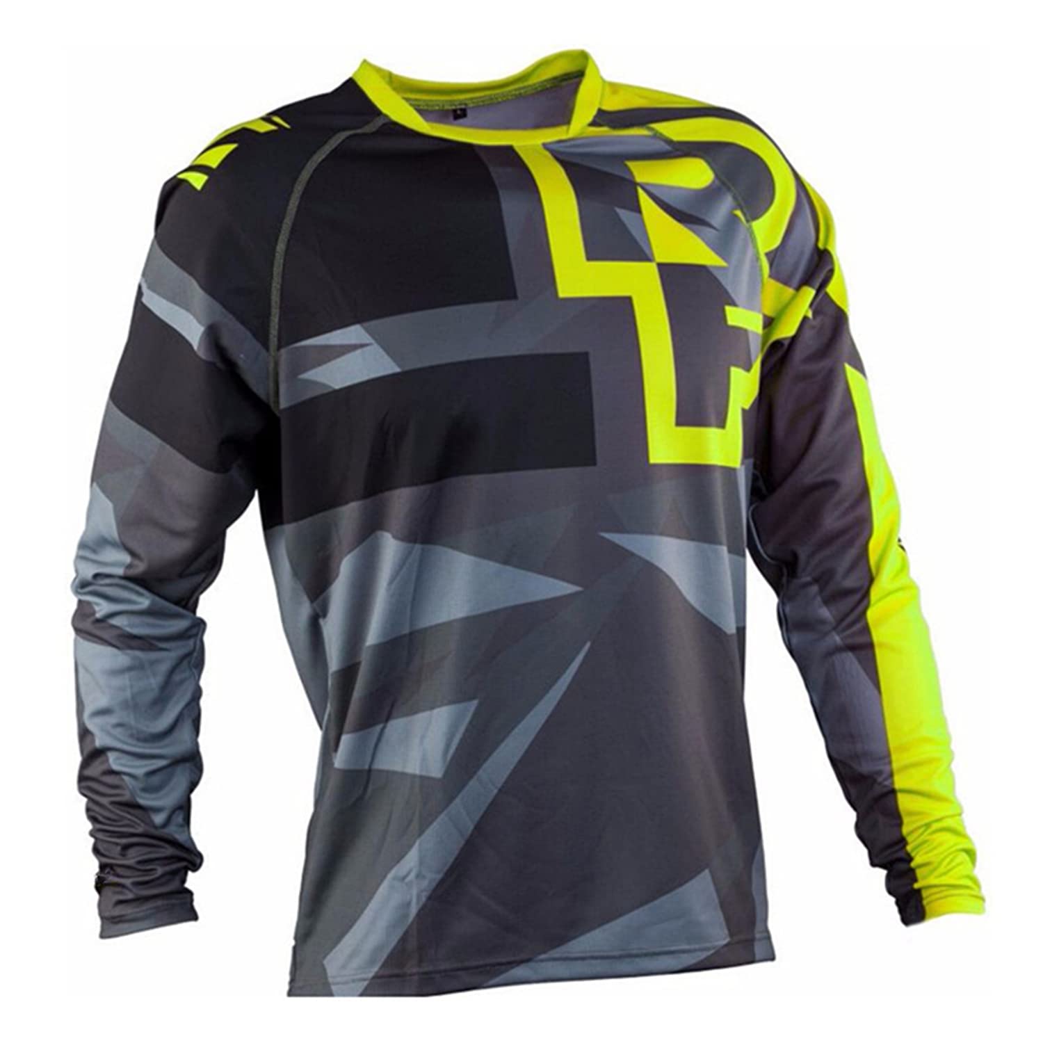 Uomo Magliette da Ciclismo da T-Shirt, Manica Lunga Top Abbigliamento Maglie da Ciclismo, Camicia Mountain Bike/MTB, Traspirante e Assorbente dal Sudore Maglia da Ciclismo