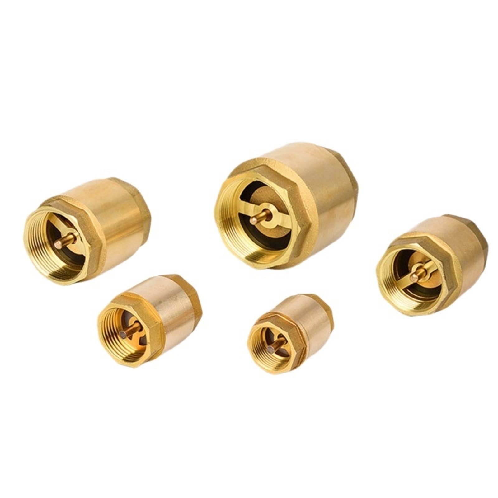 Dkgnyxnplj 2 1Pcs Brass Thread In-Line Spring Check Valve Dn15 Dn20 Dn25 Dn3 Dn40 Dn50(2")
