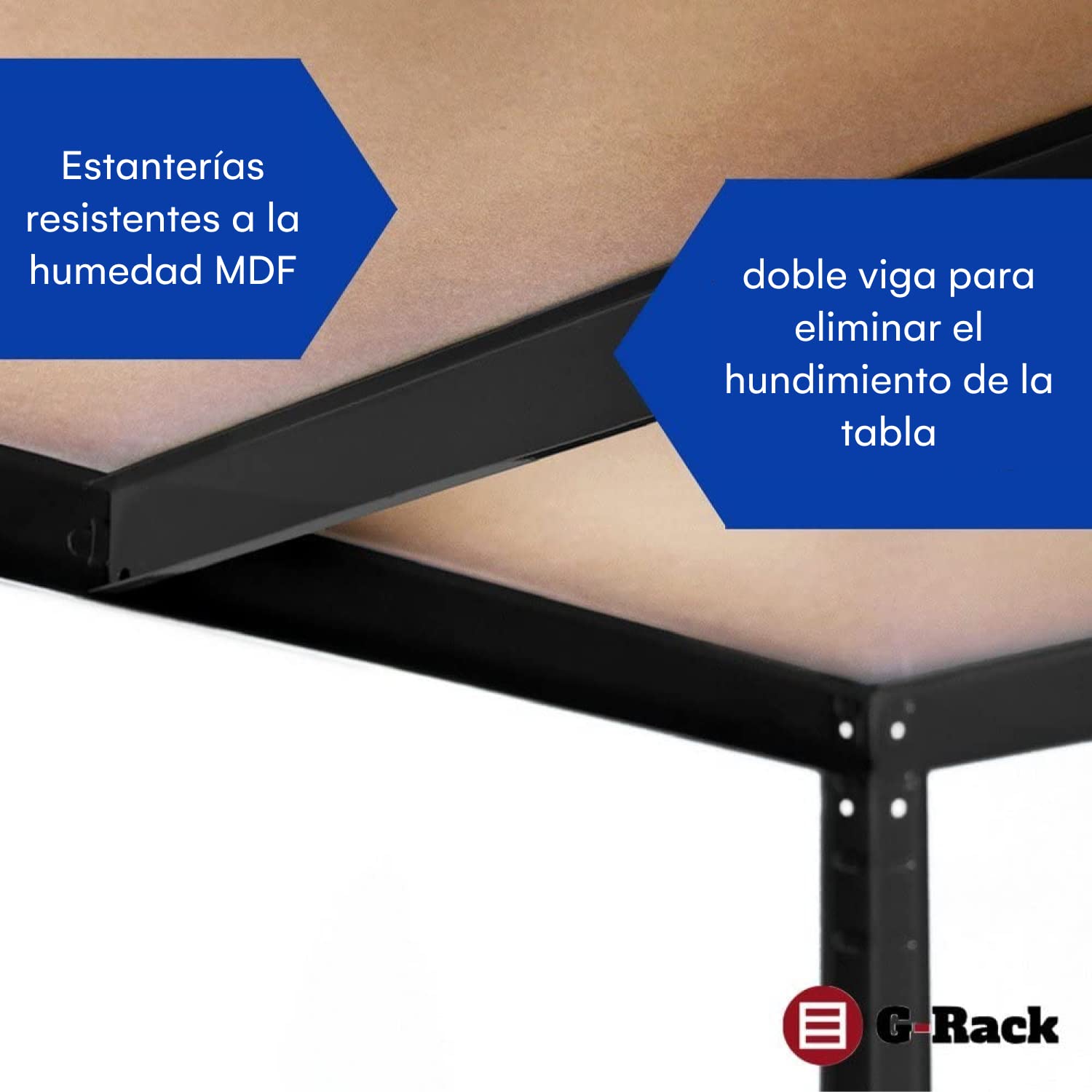Estante de Almacenamiento para Garaje: 180 cm x 90 cm x 40 cm | Negro - 5 Estantes | 175 kg de Carga Cada balda (Capacidad para 875 kg) | Estantería para Garaje Muy Resistente - 5 Años de Garantía