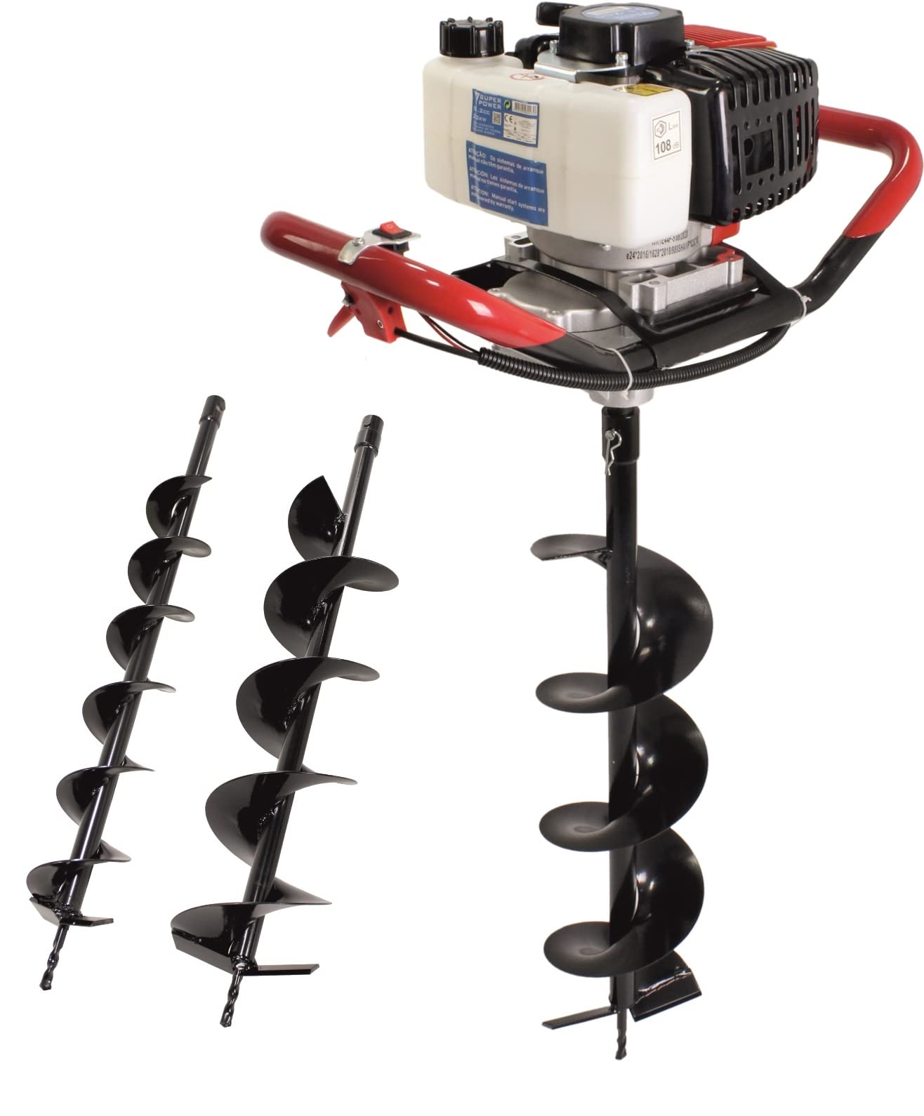 Taladro de Tierra con 3 Brocas, 51.2CC, 2.3Kw - SUPER POWER - 48246