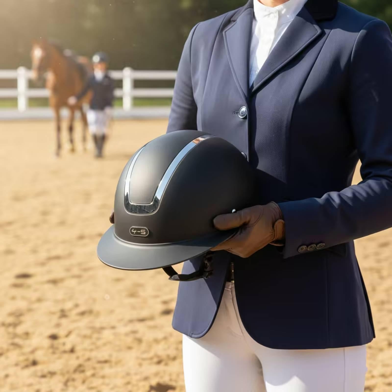 Casco de Equitación Ajustable Individualmente, Que Ofrece Protección para El Esqueleto, Transpirabilidad, Acolchado Y Sujeción; Apto para Ciclismo Y C