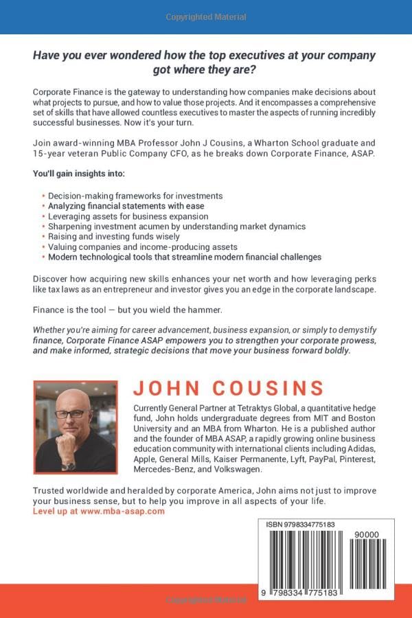 Corporate Finance A$AP: Level Up With Powerful Finance Tools and Better Decision-Making image 2 of 2 B0DDGYXS72