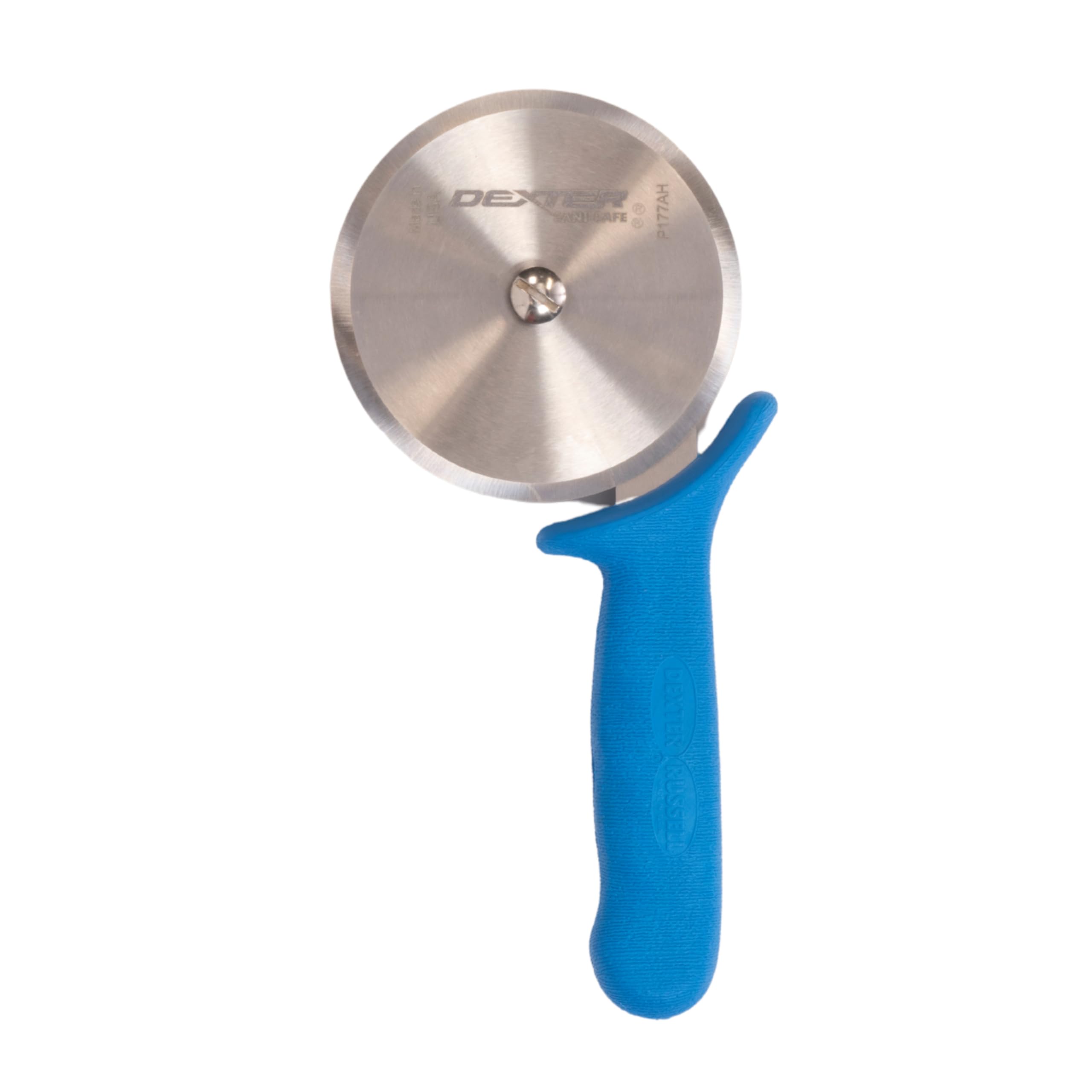 Dexter-Russell P177AH 4-Inch Pizza Cutter with High-Heat Blue Handle | DEXSTEEL® Stain-Free High Carbon Steel Blade | Commercial Grade, Dishwasher Safe