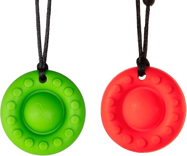 Chew Toys for Autistic Children, Seeway Pop Sensory Chew Necklaces for Kids with Teething, ADHD, Autism, Biting Needs,Silicone chewlery Necklace for Boys and Girls