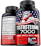 Testosterone Booster for Men - Men Testosterone for Health, Energy & Stamina - Made in USA - Male Testosterone Enhancement with Horny Goat, Tongkat Ali- Muscle Mass Testosterone Supplement