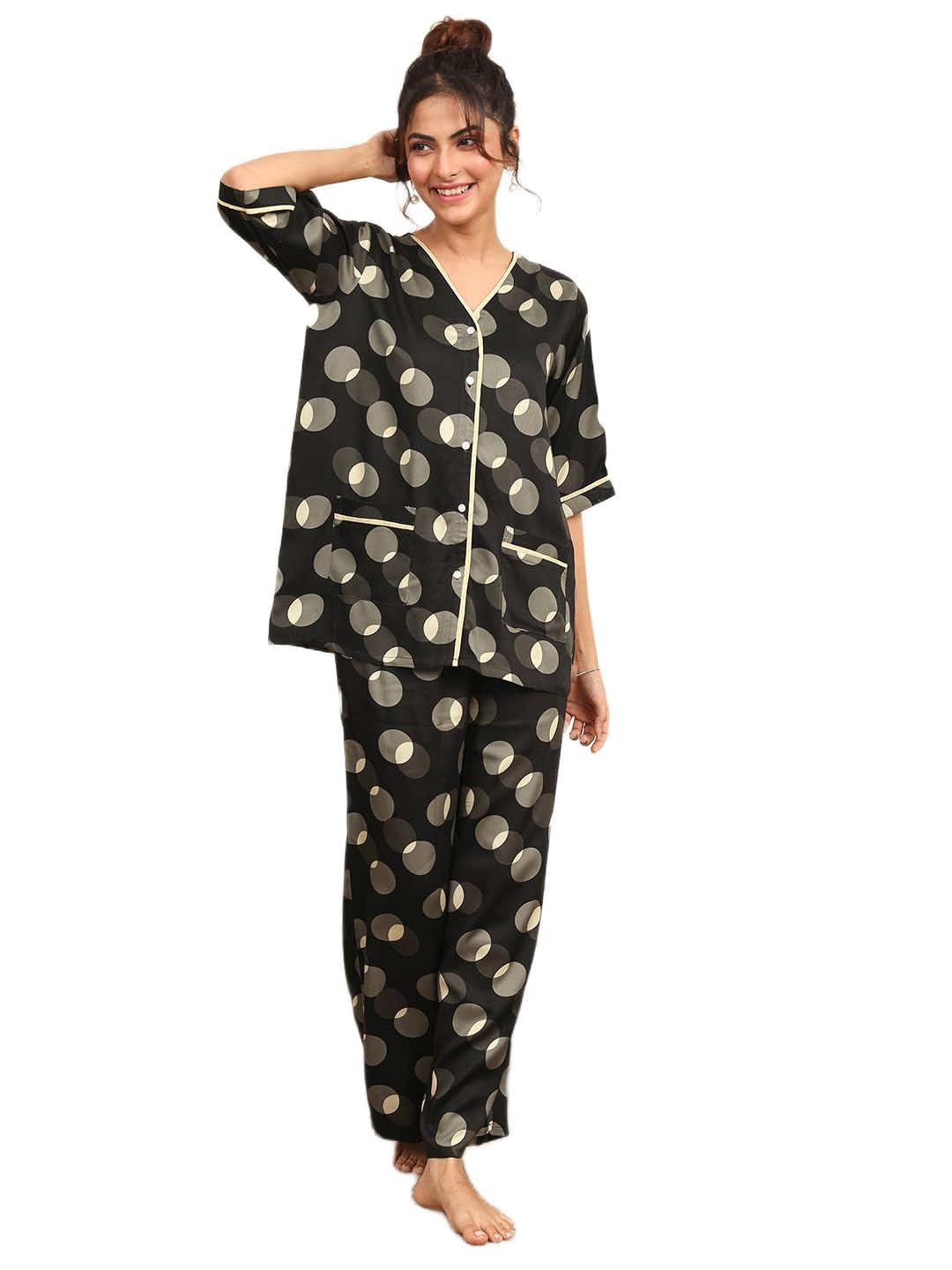 libas Printed Silk Blend Night Suit-50451M-picture-10