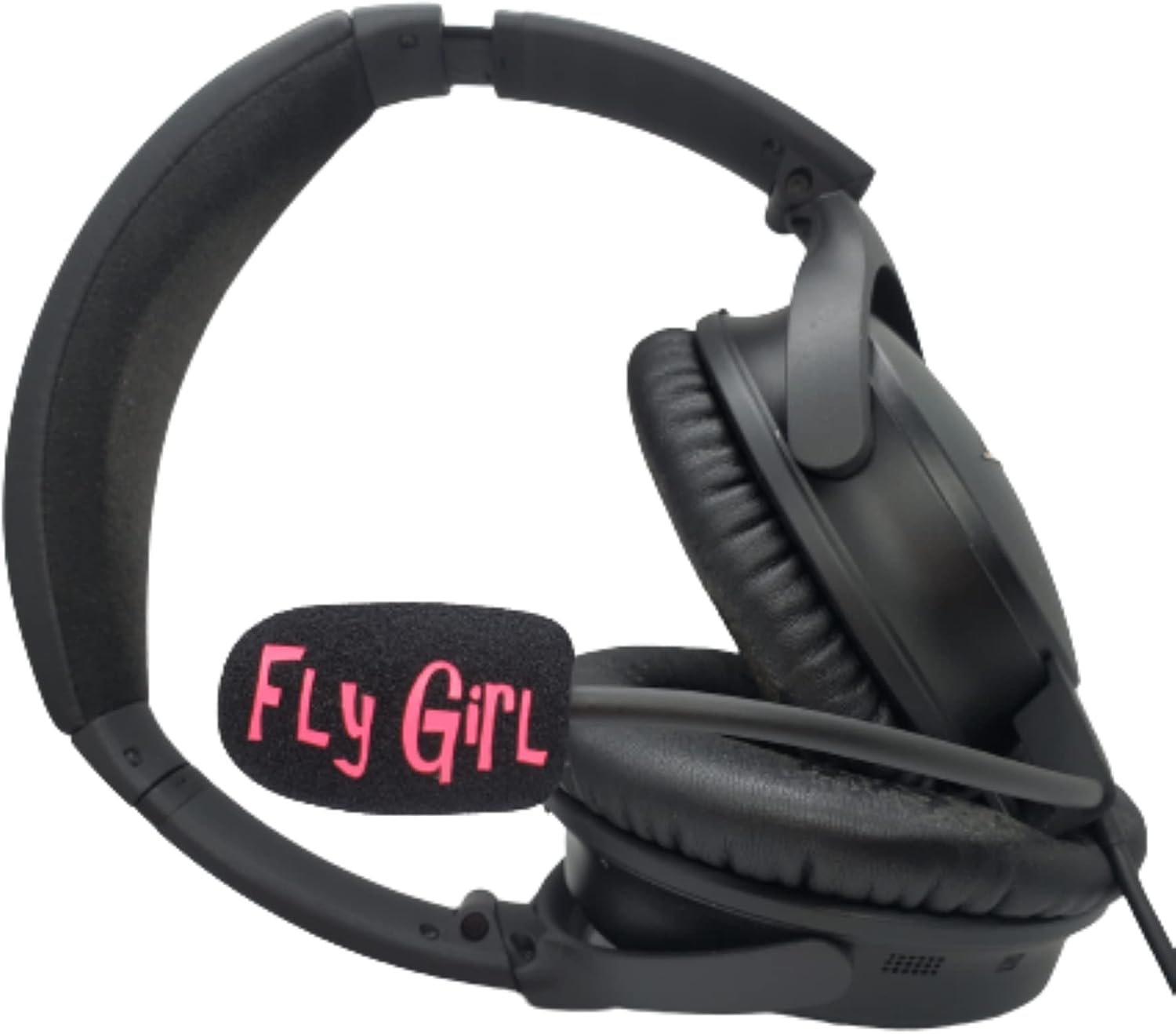 Fly Girl Hot Pink Custom Aviation Mic Muff