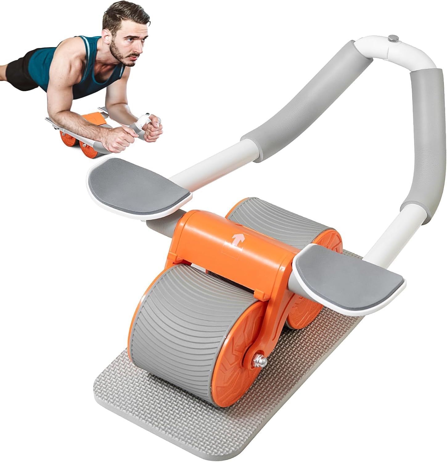 Zorzel Ab roller Wheel, Automatic Rebound 2 In 1 For Abs Workout, Abdominal FitnessWheel for men women, Dynamic Core Trainer Plank Exercise Wheels with timer For Home Gym Fitness