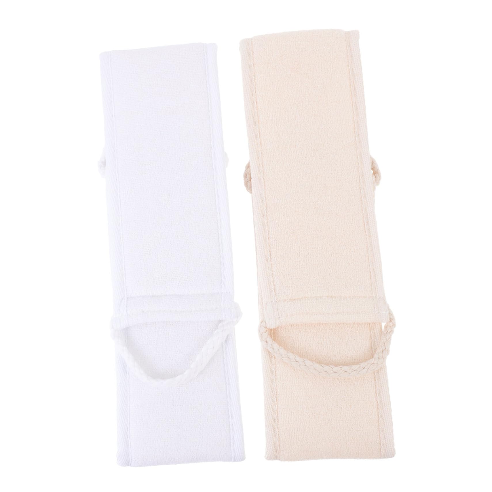 FRCOLOR 2Pcs Long Bathing Towels Two Sided Exfoliating Back Scrub Towels for Deep Cleaning Soft and Practical for Members