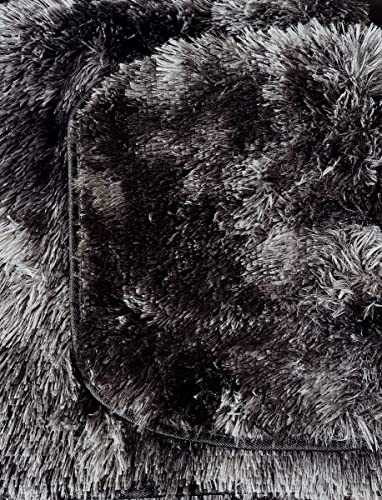 ARLTTH 3er Set Batik Badematten Set Aus Weichem Plüsch, rutschfest, Saugfähig, Badezimmerteppich, U-förmiger Konturteppich Und Toilettendeckelbezug, Waschbar (Schwarz) – Bild 6