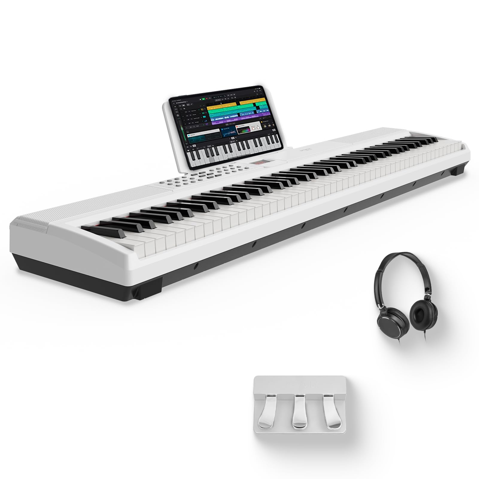 STRICH SDP-120 88-Key Weighted Digital Piano in Classic White