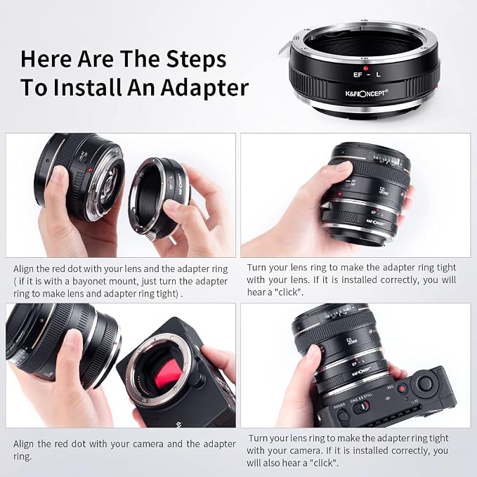 Adaptador de Montura Manual K&F Concept EOS-L para Canon EF a L miniatura 3