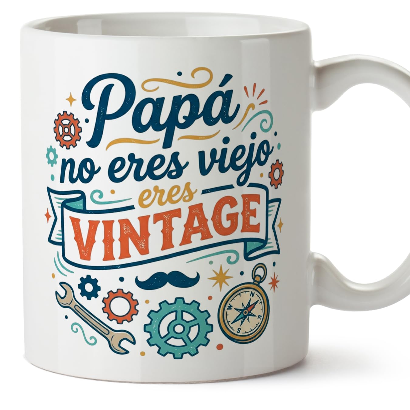 MUGFFINS Taza mamá con frase Para la mejor mamá del mundo en Español | regalo madre | 330 Ml 11 oz | Idea original para regalar | progenitores v3 — view 71