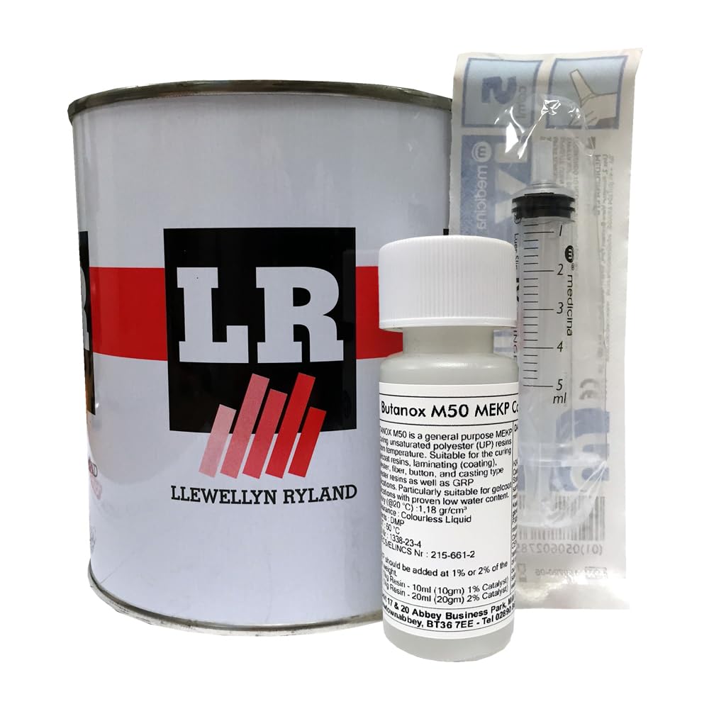 Polycraft ( Mb Fibreglass ) Clear Polycraft Lr Polyester Pigmentable Brush Gelcoat & Catalyst & Syringe 500G Kit