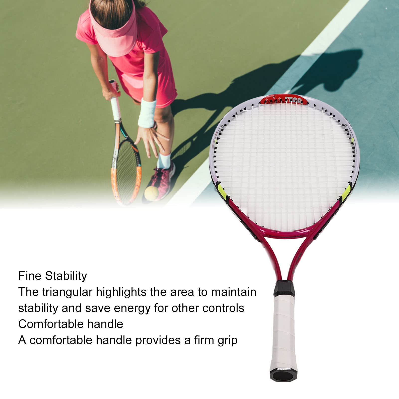 Topyond 23" Racchetta da Tennis in Alluminio Racchetta da Tennis per con Borsa, Junior Racquet con Borsa, Racchetta Tennis Bambino, Racchette da Tennis Professionali Gioventù Unisex