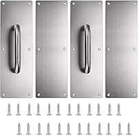 Sumnacon 2-Pack 12" Stainless Steel Door Pull & Push Handles - Heavy Duty Brushed Plates for Home, Office, Warehouse Doors w/ Screws