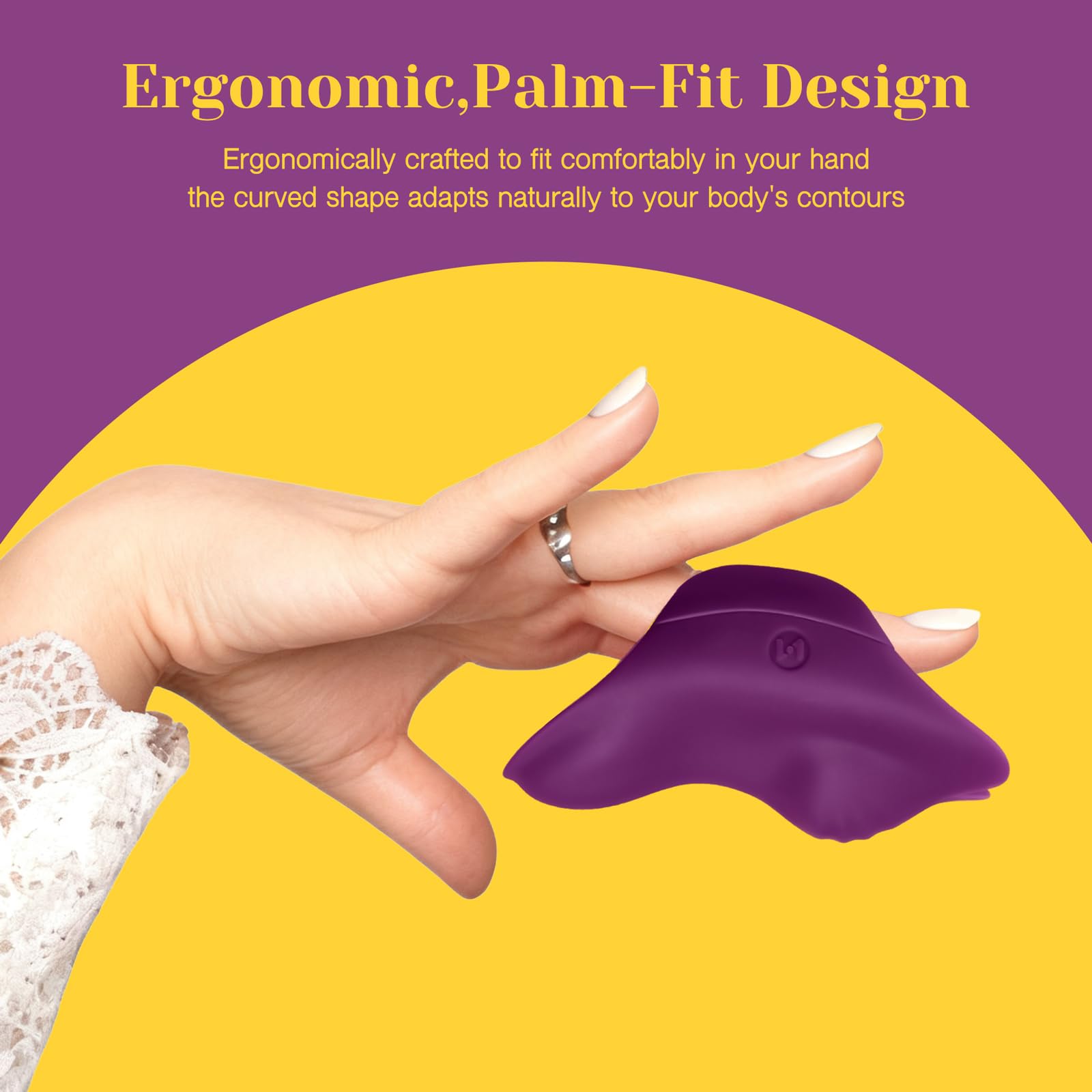 Tracy's Dog Vibrators Sex Toys, Lay-On Palm Vibrator for Women, Nipple & Clitoral Stimulator with 7 Vibrating Modes, Discreet & Waterproof Mini Bullet Adult Sex Toy for Solo & Partner, Pockety: Imperial Purple