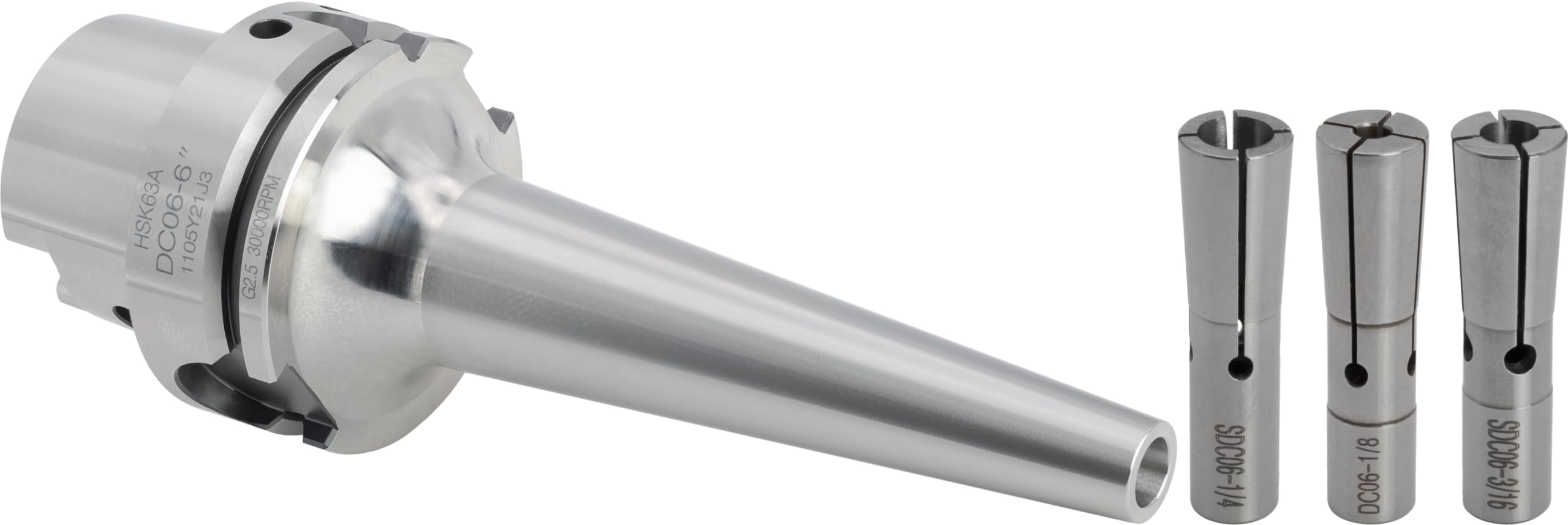 HSK 63A Taper Slim Fit DC-6 Collet Chuck, Tool Holder Set, 6