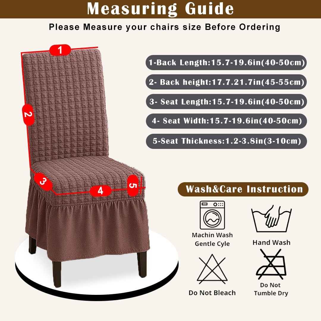 TONY STARK Frill Chair Covers - Elegant Dining Room Style -5 TONY STARK Frill Chair Covers - Elegant Dining Room Style -5