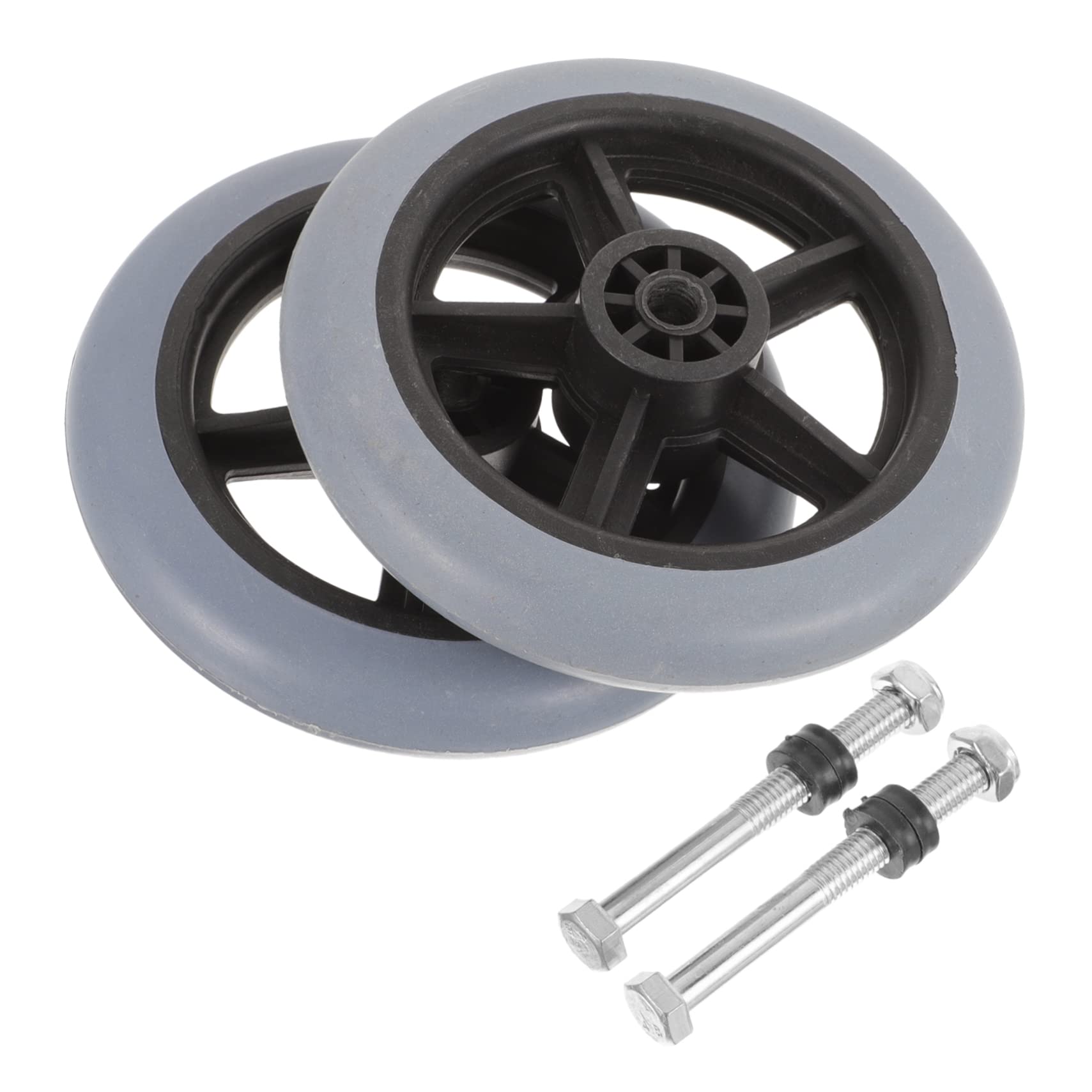 VALICLUD Wheelchair Front Casters 2pcs Replaceable Small Universal Wheel Sturdy Easy to Install Wheelchair Parts