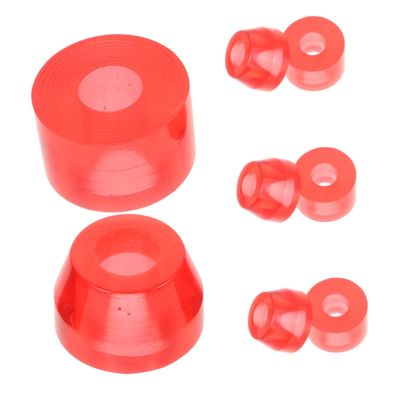 GOOHOCHY 8Pcs High Elastic Skateboard Shockproof Cushions PU Damping Gasket for Urban and Skate Park Use Easy Installation Vibration Reduction for Extended Skateboard Lifespan