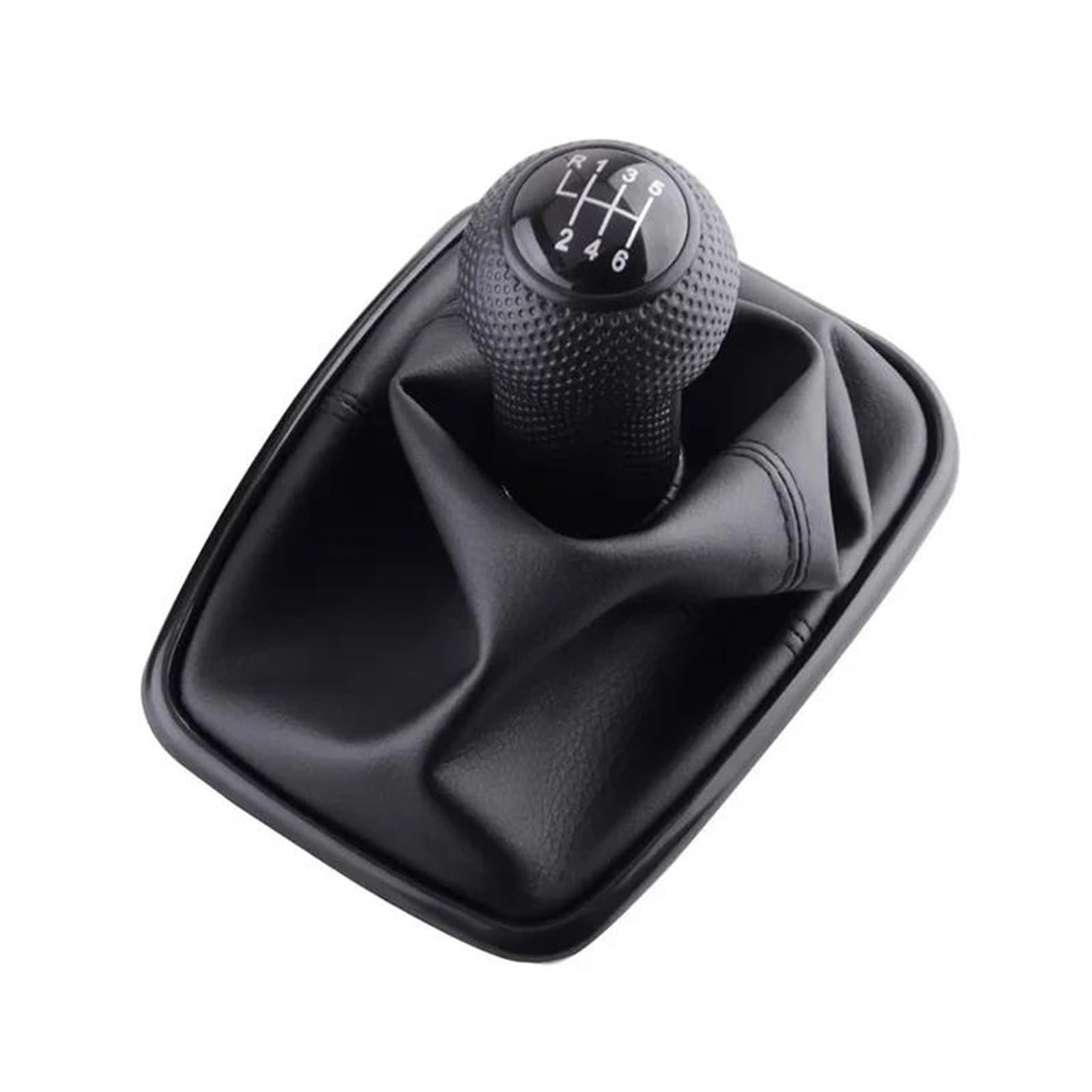 WLNWERDPKK Gear Shift Knob 1PCS for Golf 4 IV MK4 GTI R32 for Bora for Jetta MT 5 6 Speed Gear Shift Knob Lever Shifter Gaitor Boot Stick Knob(6 Speed Silver)