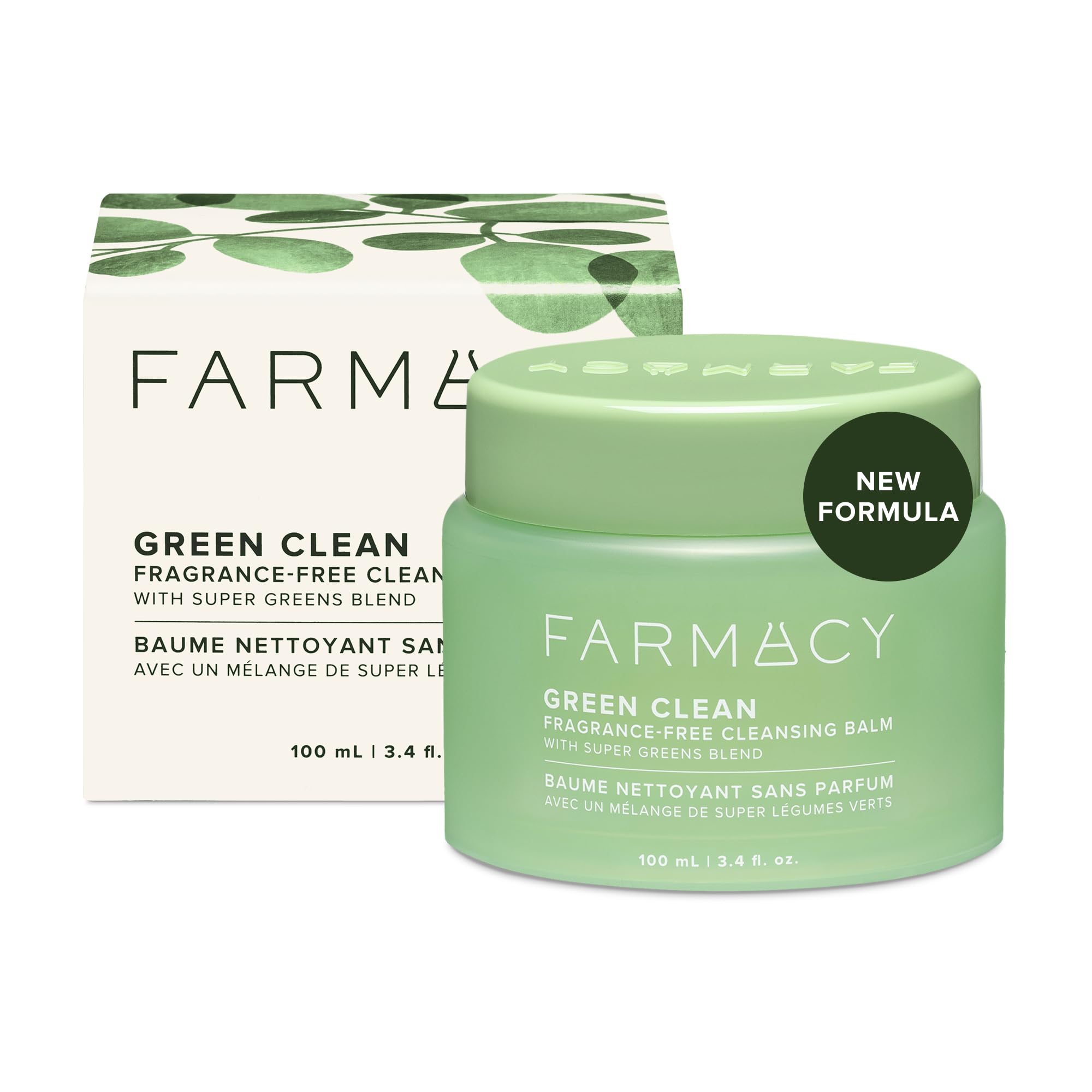 Farmacy Makeup Remover Cleansing Balm, Fragrance Free, Green Clean Waterproof Makeup Remover + Oil Based Cleanser