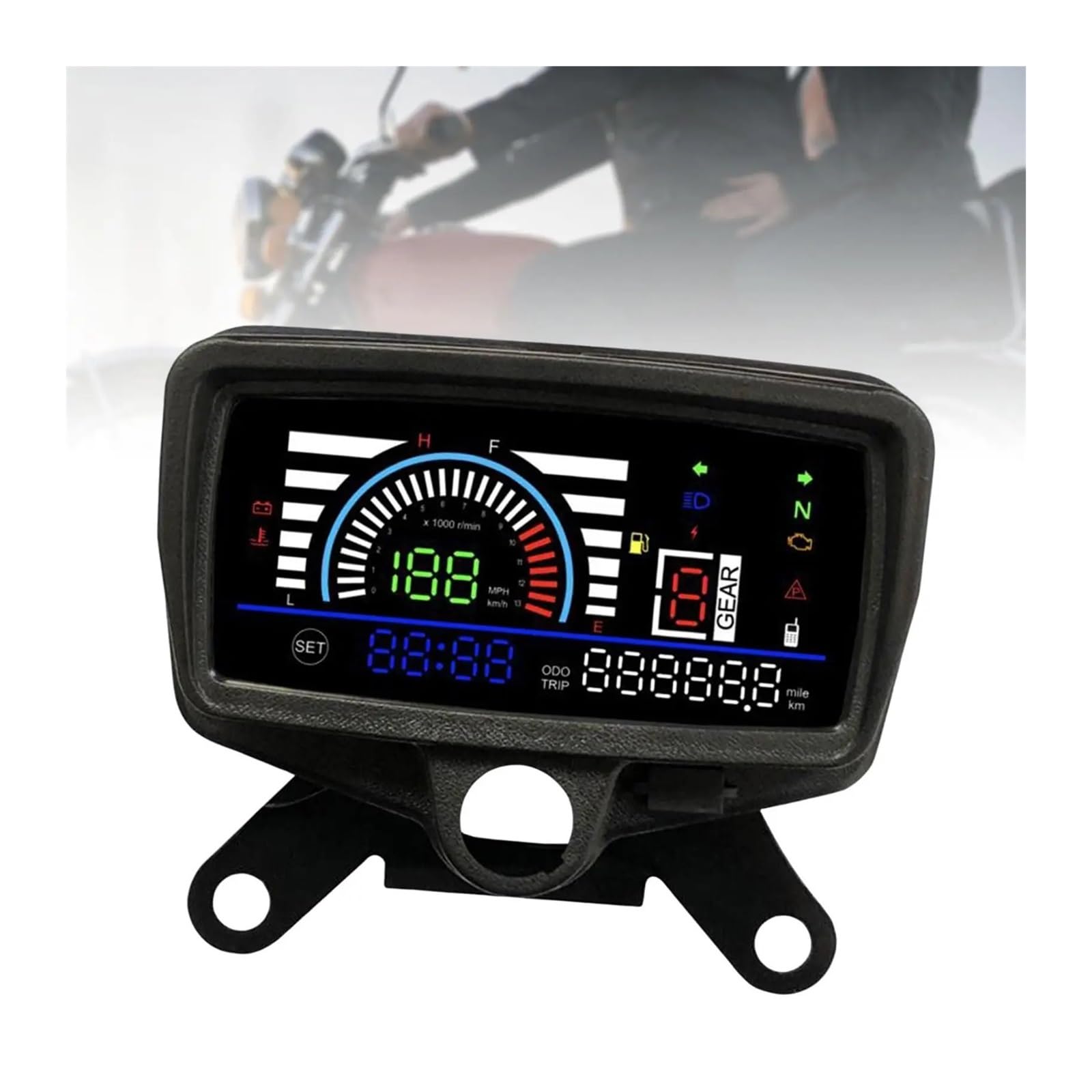 Moto Contachilometri Tachimetro Digitale Per Moto 12V Per CG125 150 Modifica Contachilometri Moto Display Digitale