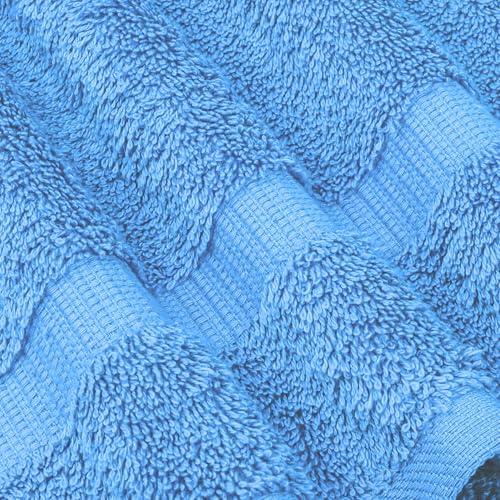 Pristine Linen Cotton Bath Towels 24X48 Inches Aqua Blue Pack Of 6 Terry Towels For Bathroom For Shower, Pool, Spa, Gym, Hand Towel For Daily Use, Lightweight Bath Towel Set Absorbent Quick Dry thumb #2