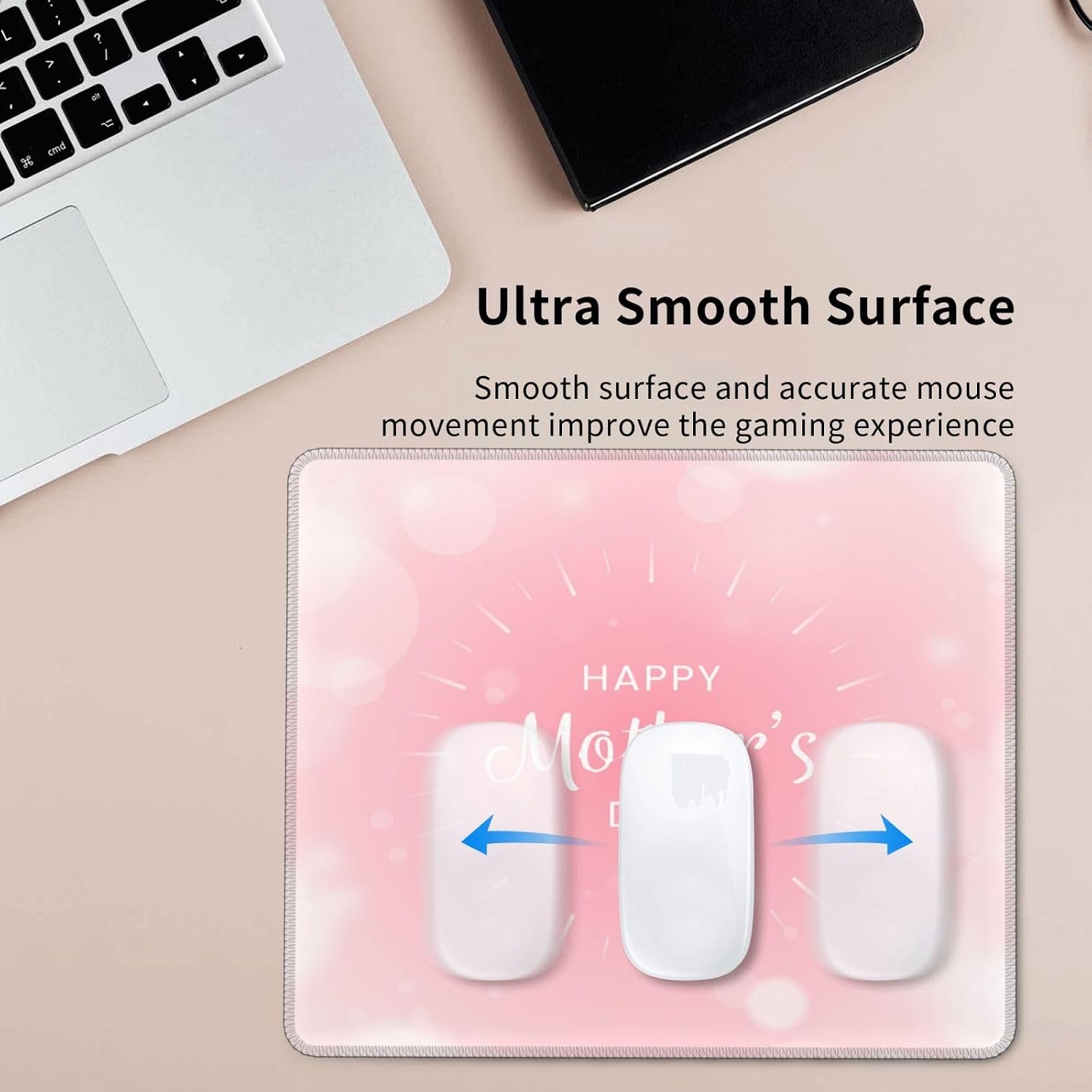 Happy Mother Day Mouse Pads for Desk Non-Slip Rubber Base Square Gaming Pads Mousepad Mouse Mat for Computer Home Office image 4