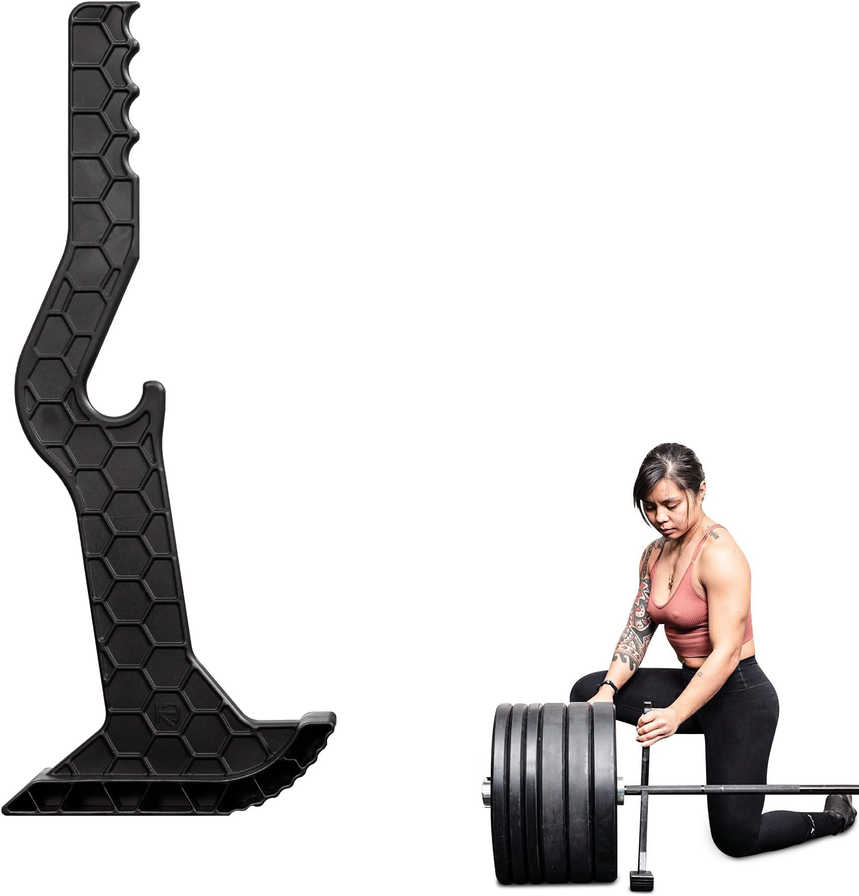 ABMAT Genesis Jack Evo -Compact and Portable - Unload 800lb Barbell - Non-Slip Handle Suitable for Loading Unloading Weight Plates for Barbells - Deadlifts and Powerlifting