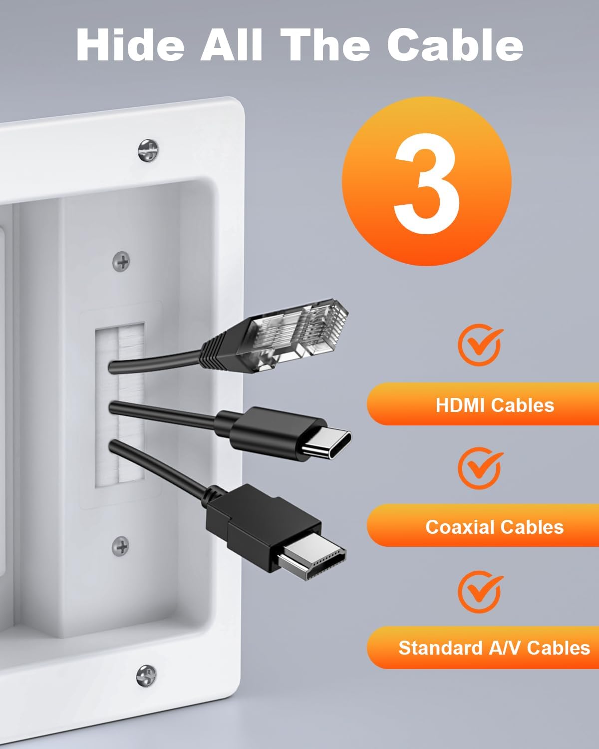 2 White in-Wall sockets, Multi-Hole Design Plus USB-C Interface, can Meet The Home and Other Items satisfied with The Charging Needs of The Neat,